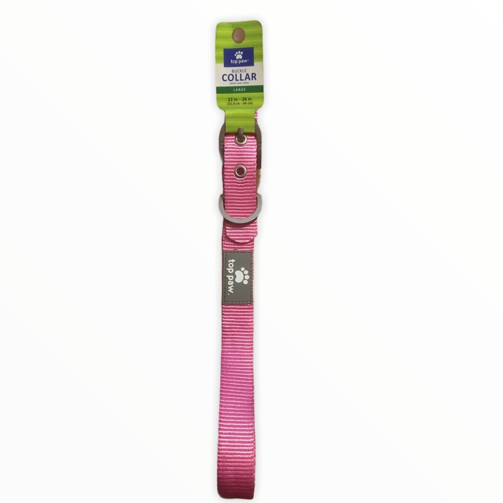 Top Paw Pink Adjustable Collar Large